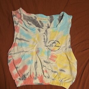 Ocean Drive Pastel Tie-Dye Crop Top
